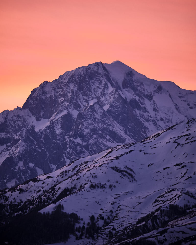 Mont Blanc au couché de soleil
